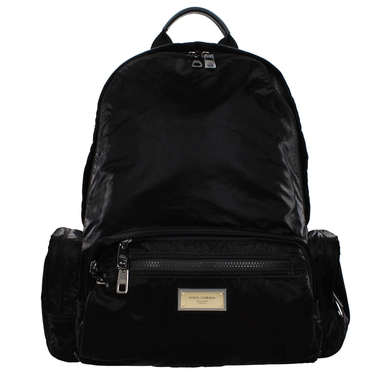 Dolce & Gabbana Black Nylon Backpack