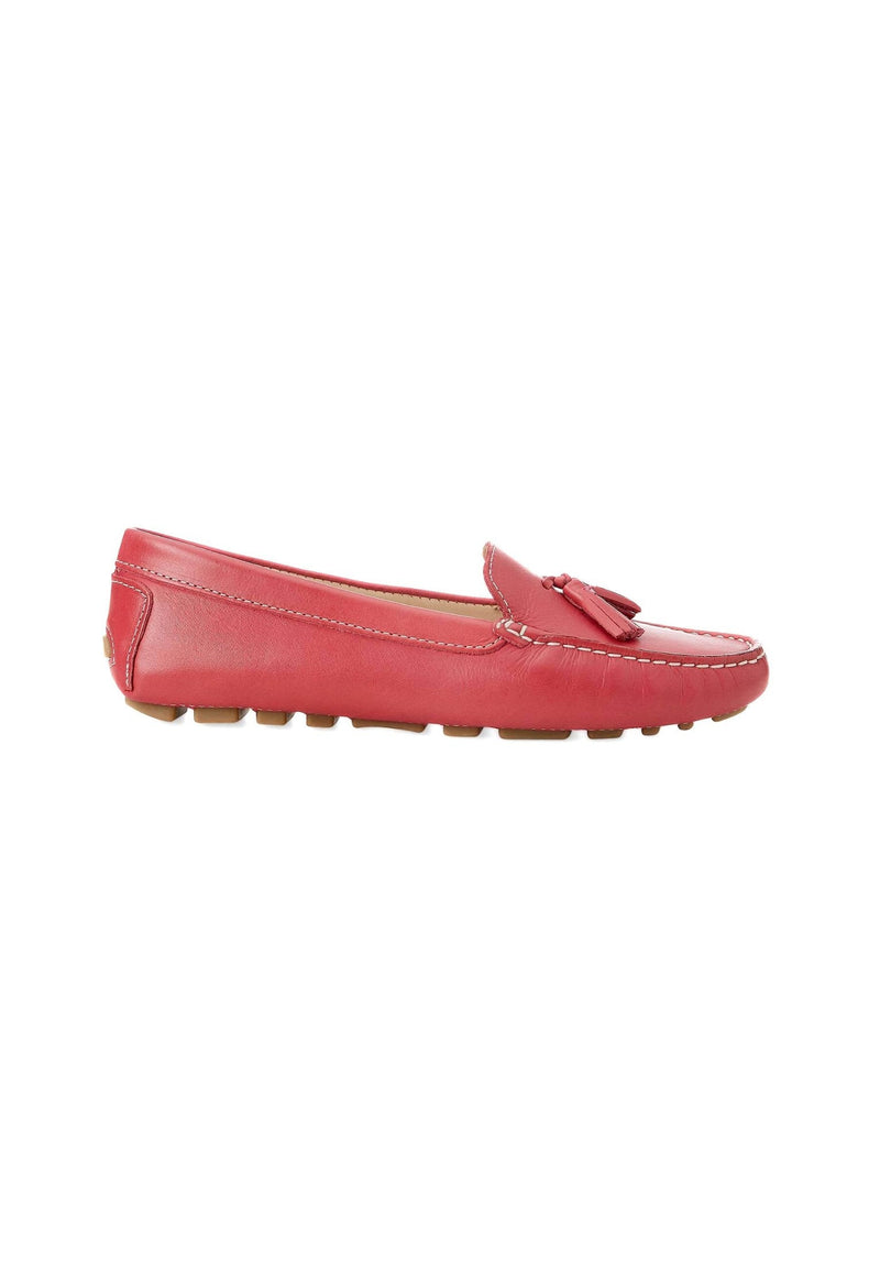 Mangará Atelier PINK Calf Leather Loafers – Women’S Driving Moccasins With Tassel Detail