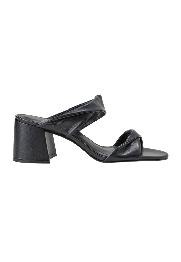 Mangará Atelier Black Goat Leather Mules Xaxim – Women’S 6.5 Cm Block Heel Sandals