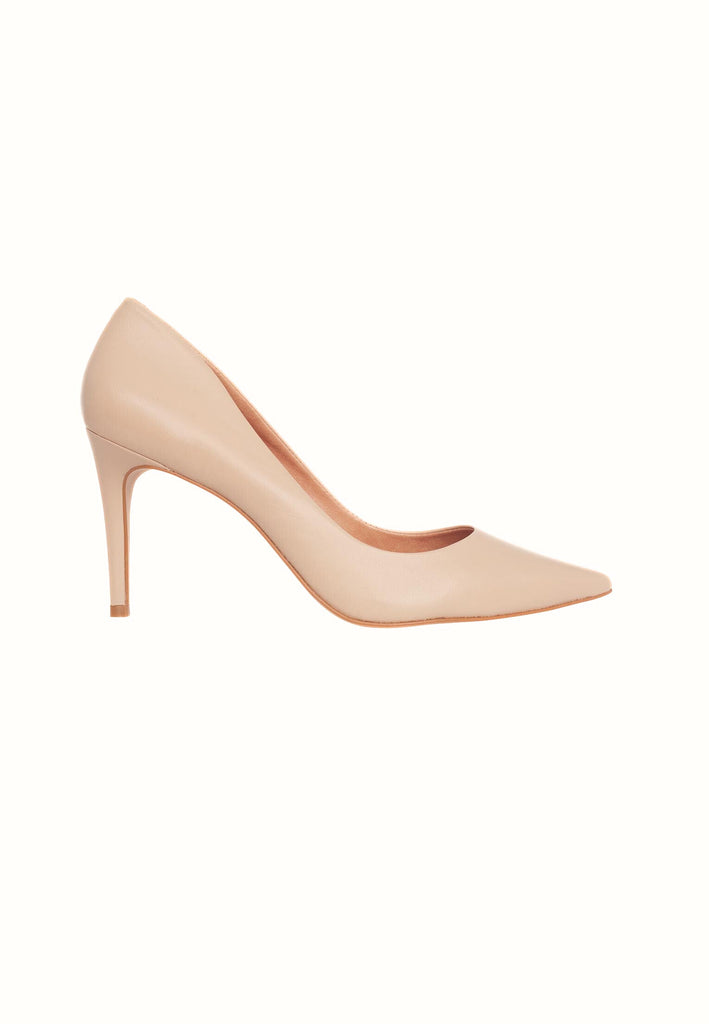 Mangará Atelier Classic Beige Leather Stiletto Pumps Tenate – 8.7cm Heel