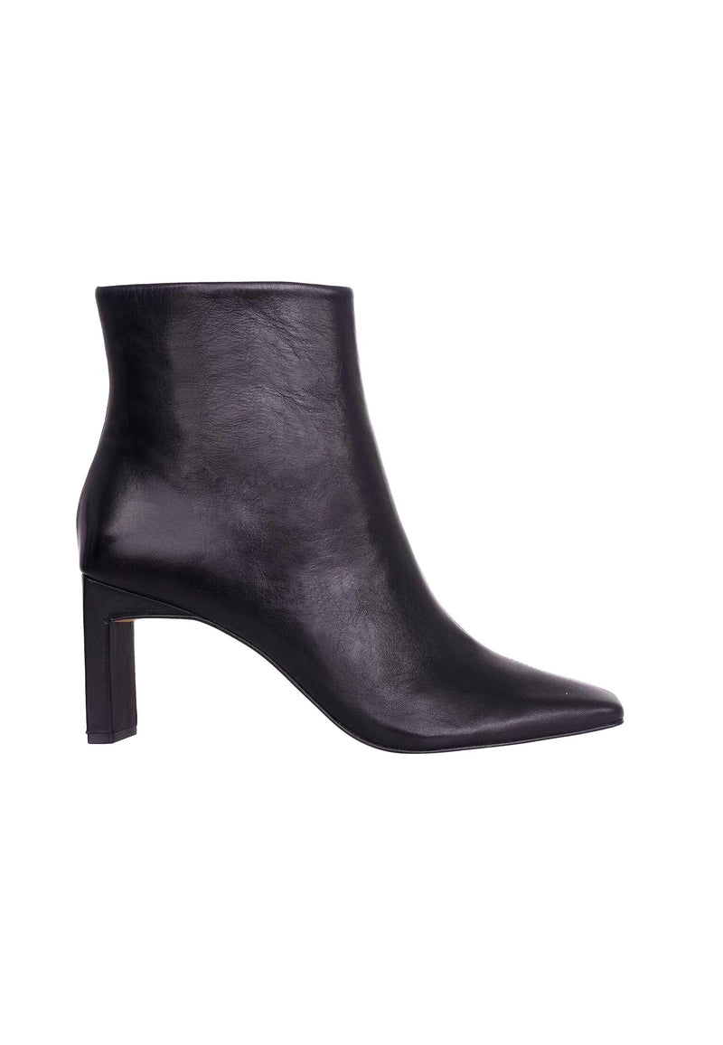 Mangará Atelier Black Goat Leather Senna Boots – 7.6 Cm Block Heel