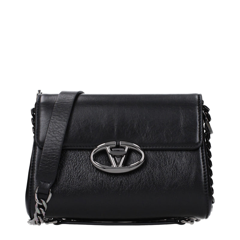 Valentino Garavani Black Leather Crossbody Bag