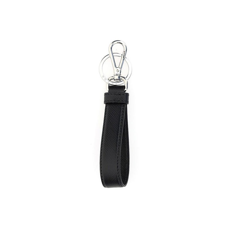 Prada Black Stainless Steel Keychain