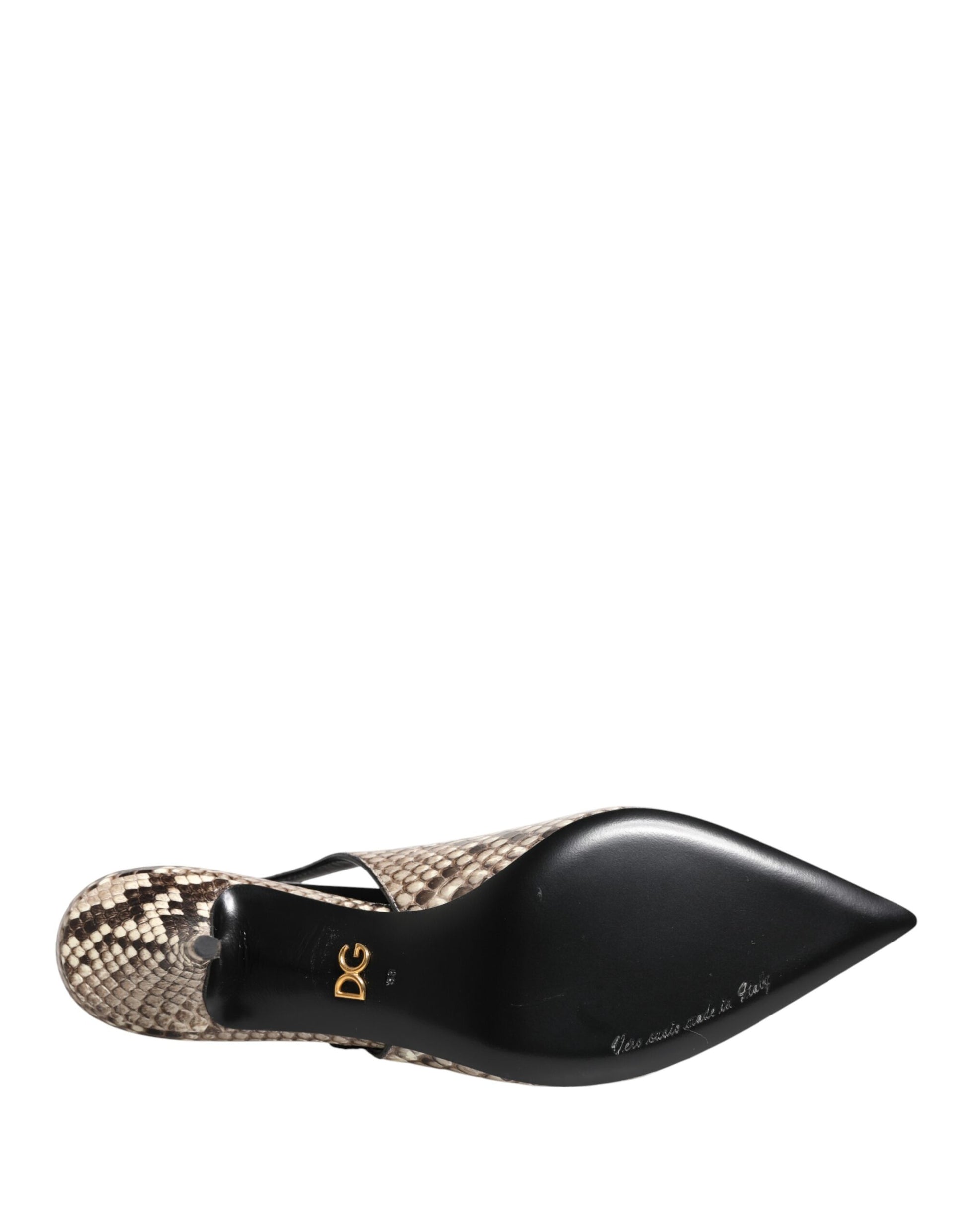 Dolce & Gabbana Multicolor Leather Heels Slingback Shoes - ClickThatClicks 