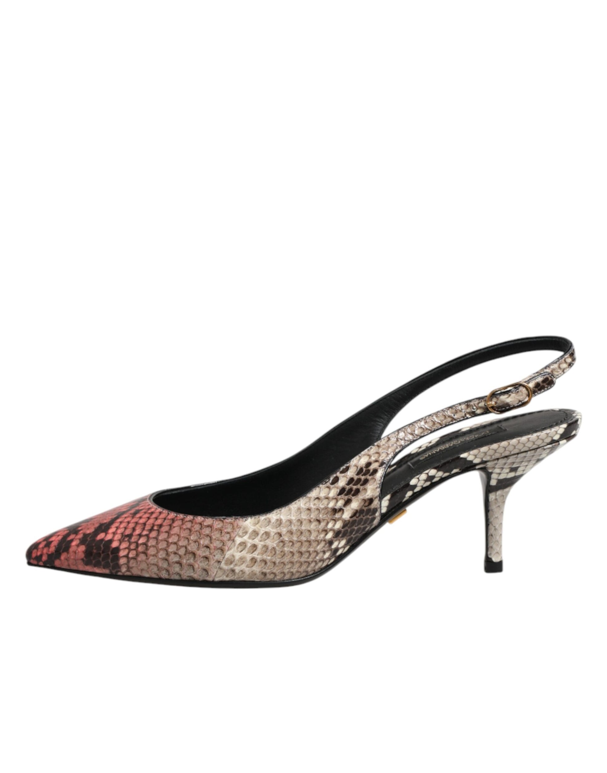 Dolce & Gabbana Multicolor Leather Heels Slingback Shoes - ClickThatClicks 
