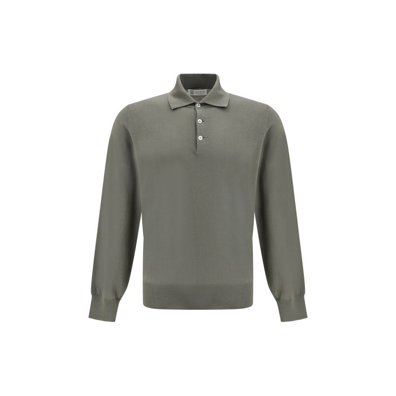 Brunello Cucinelli Bicolor Cotton Shortsleeve Shirt