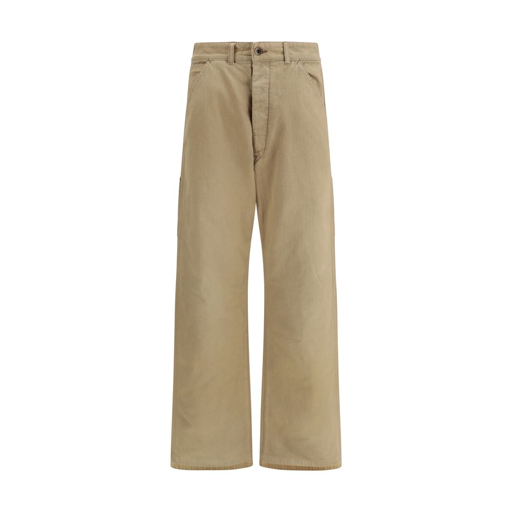 Margiela Beige Cotton Cargo Pants