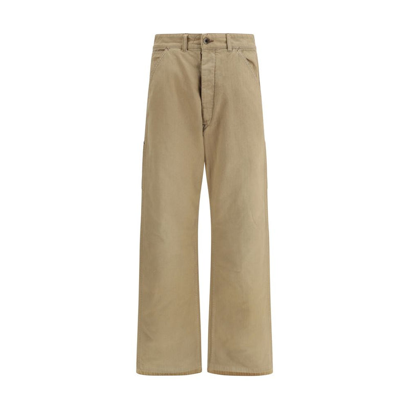 Margiela Beige Cotton Cargo Pants