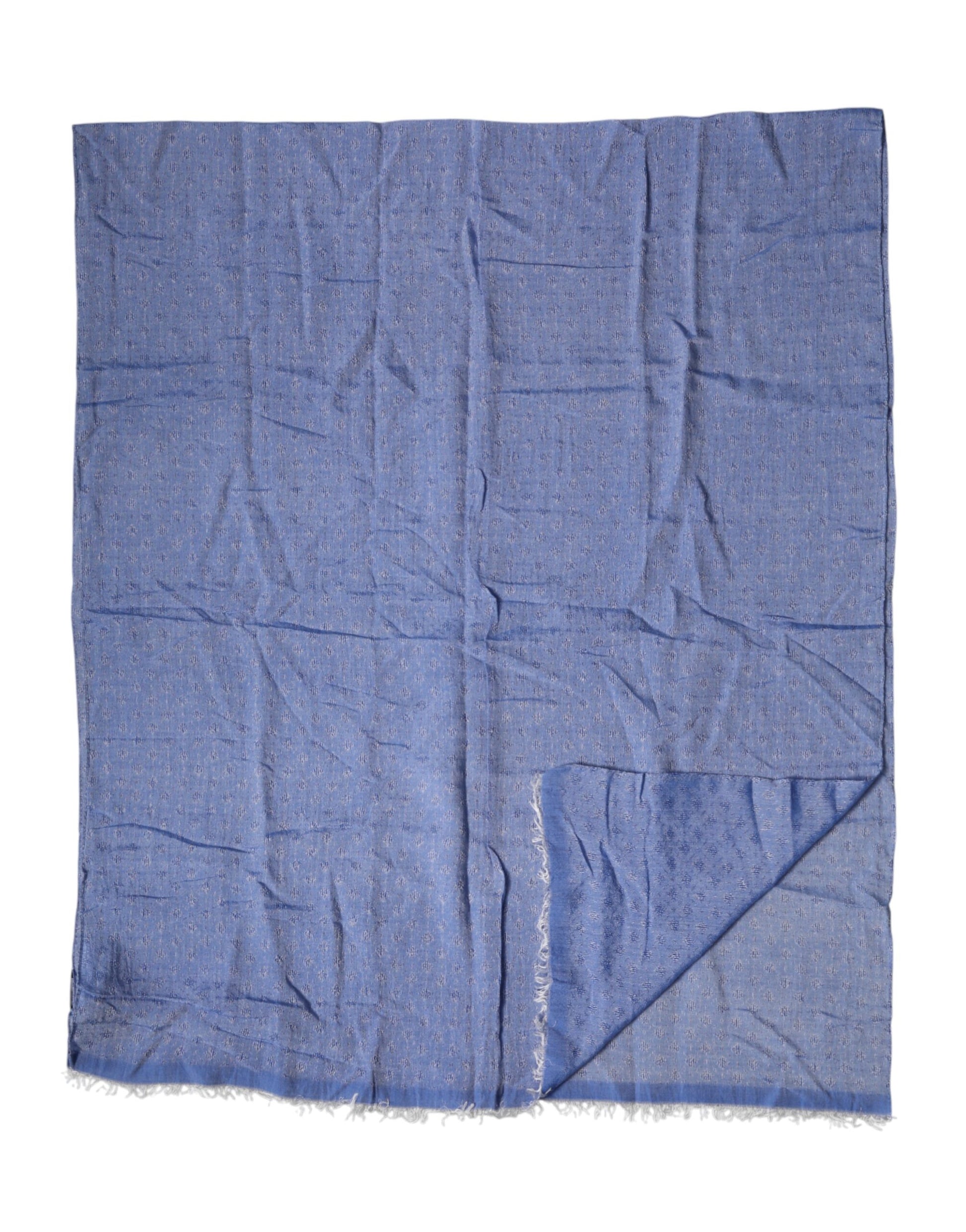 Dolce & Gabbana Blue Lace Stole Cotton Neck Wrap Shawl Scarf - ClickThatClicks 
