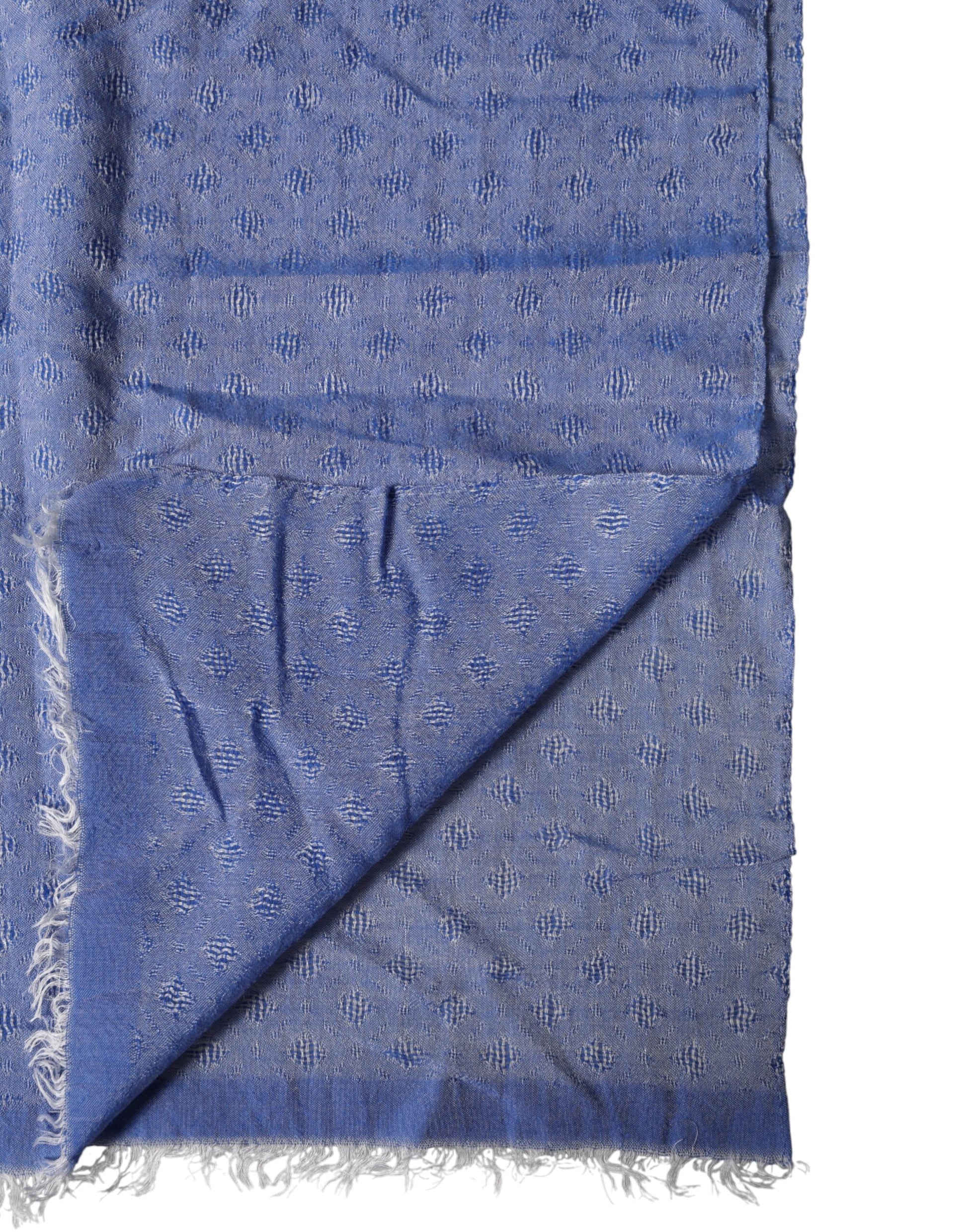 Dolce & Gabbana Blue Lace Stole Cotton Neck Wrap Shawl Scarf - ClickThatClicks 