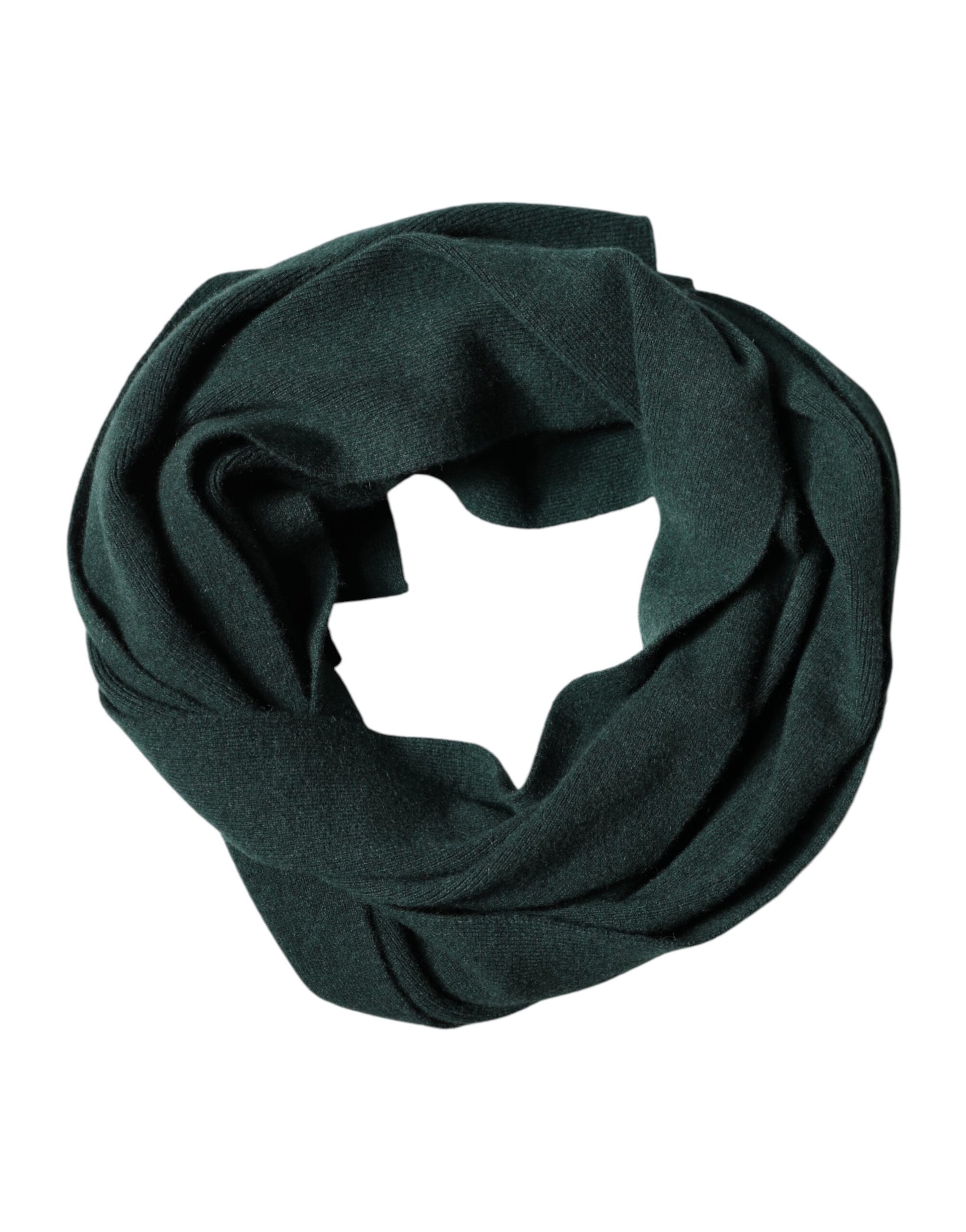 Dolce & Gabbana Green Cashmere Knitted Neck Wrap Shawl Scarf - ClickThatClicks 