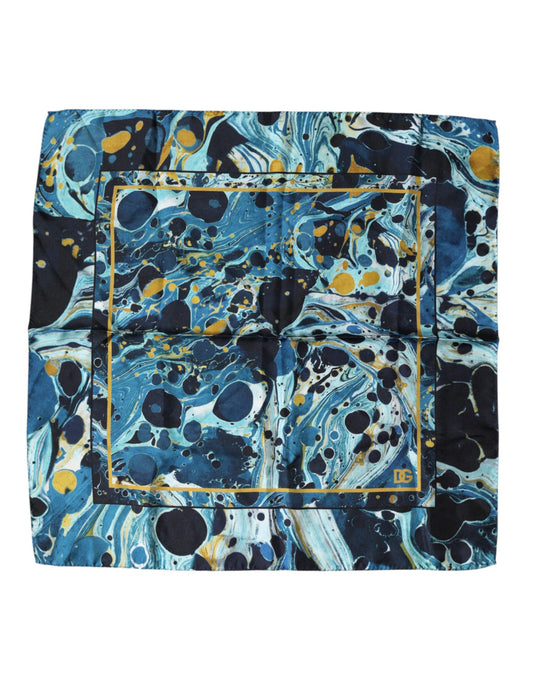 Dolce & Gabbana Multicolor Marble Square Foulard Scarf - ClickThatClicks 