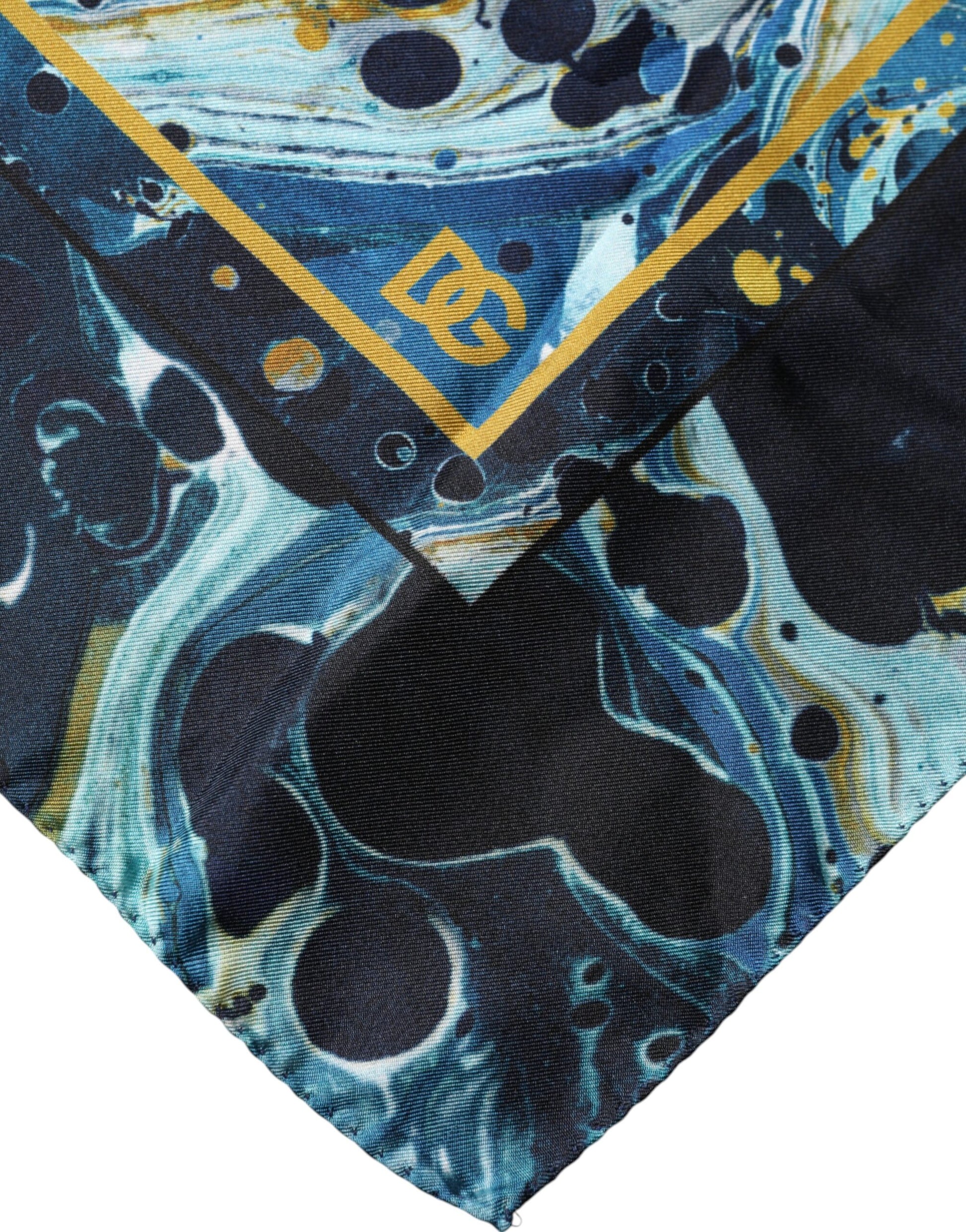 Dolce & Gabbana Multicolor Marble Square Foulard Scarf - ClickThatClicks 