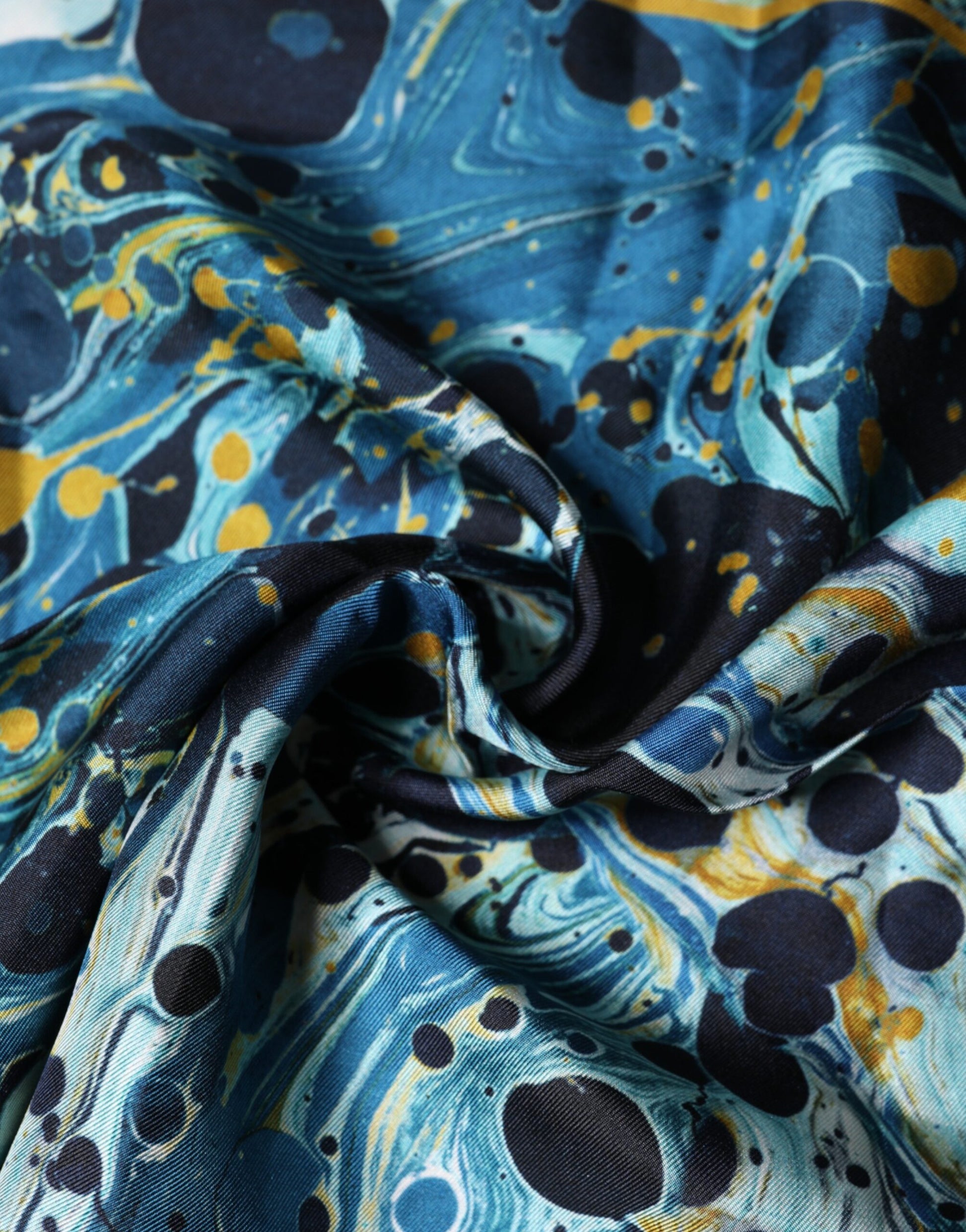Dolce & Gabbana Multicolor Marble Square Foulard Scarf - ClickThatClicks 