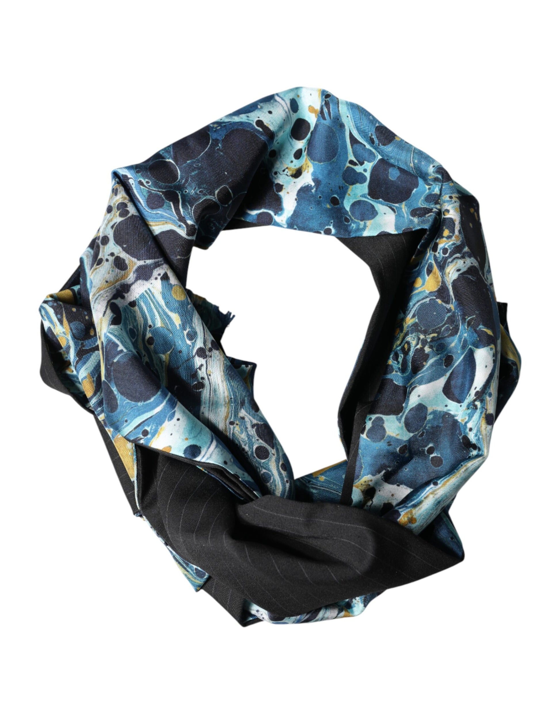 Dolce & Gabbana Multicolor Marble Neck Wrap Foulard Scarf - ClickThatClicks 