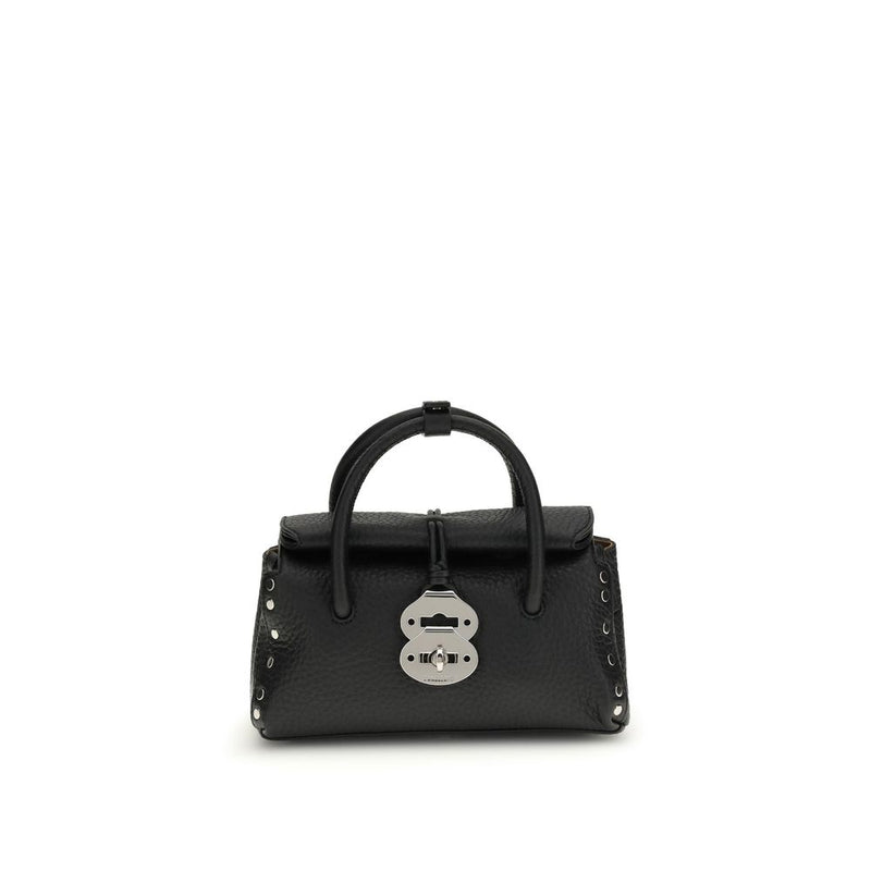 Zanellato Black Calf Leather Bos Taurus Handbag