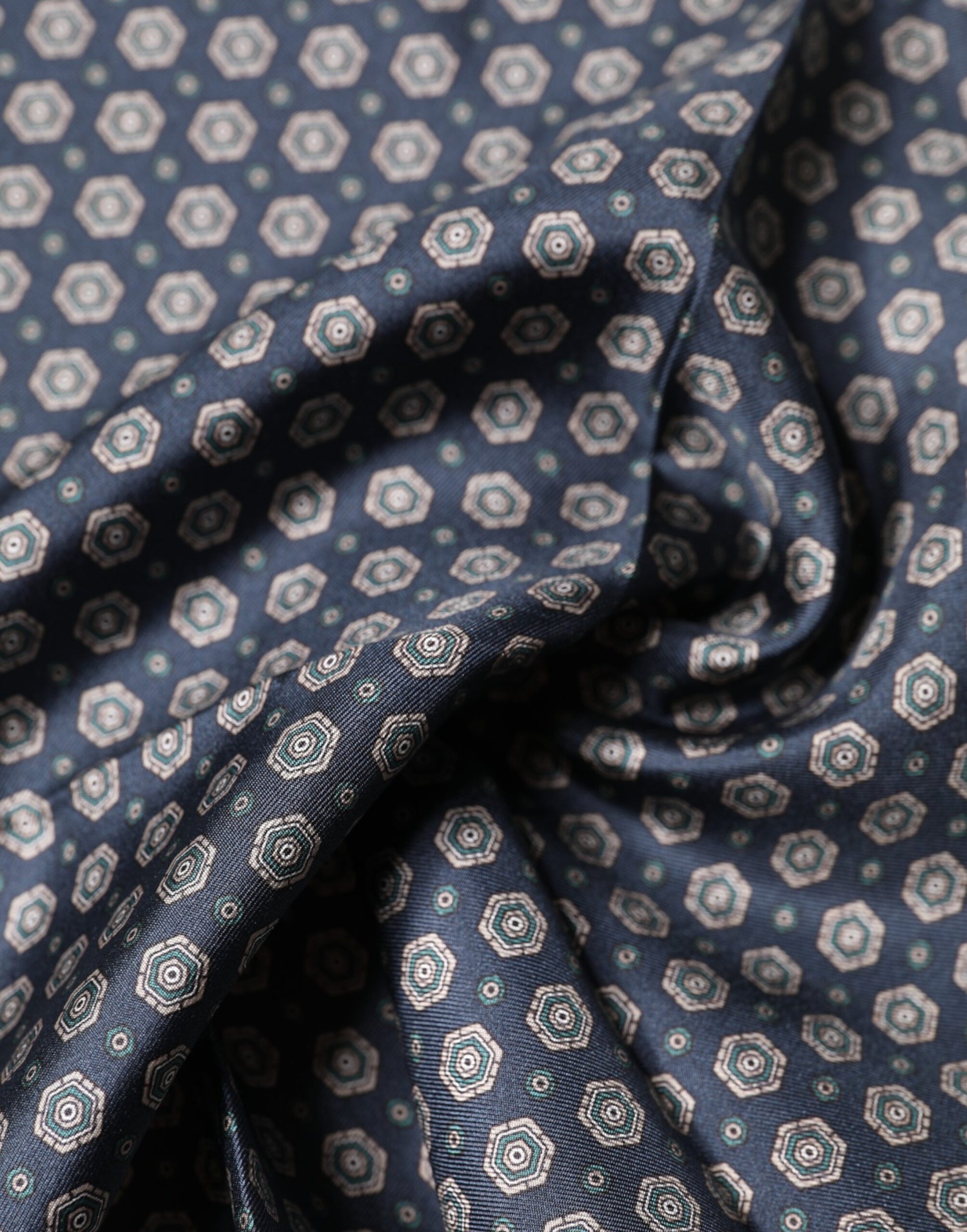 Dolce & Gabbana Blue Patterned Silk Square Handkerchief Scarf - ClickThatClicks 