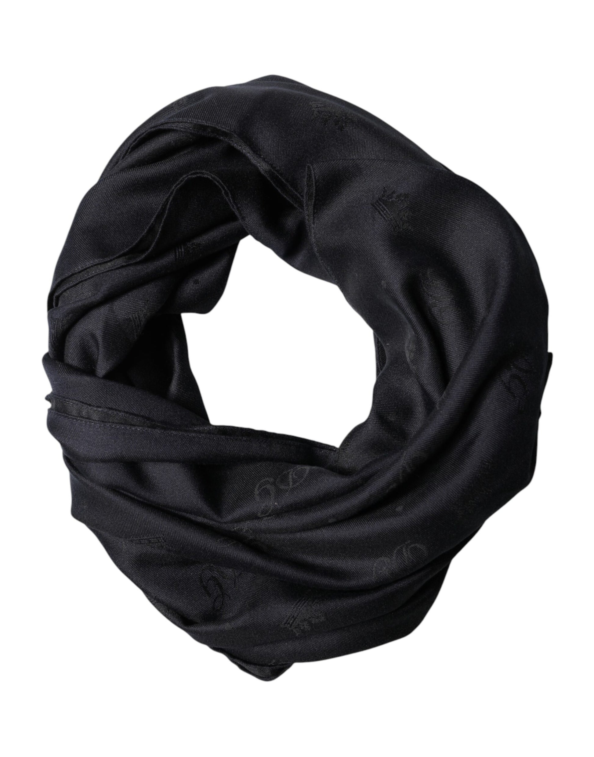 Dolce & Gabbana Black Lace Stole Silk NeckWrap Shawl Scarf - ClickThatClicks 