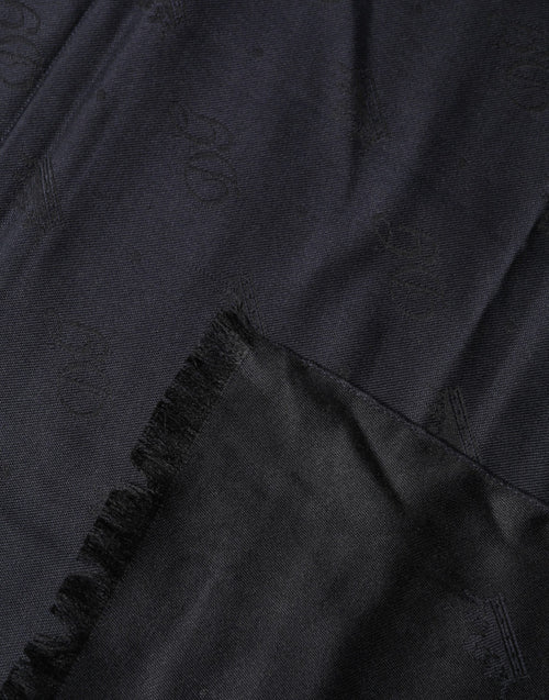 Dolce & Gabbana Black Lace Stole Silk NeckWrap Shawl Scarf - ClickThatClicks 