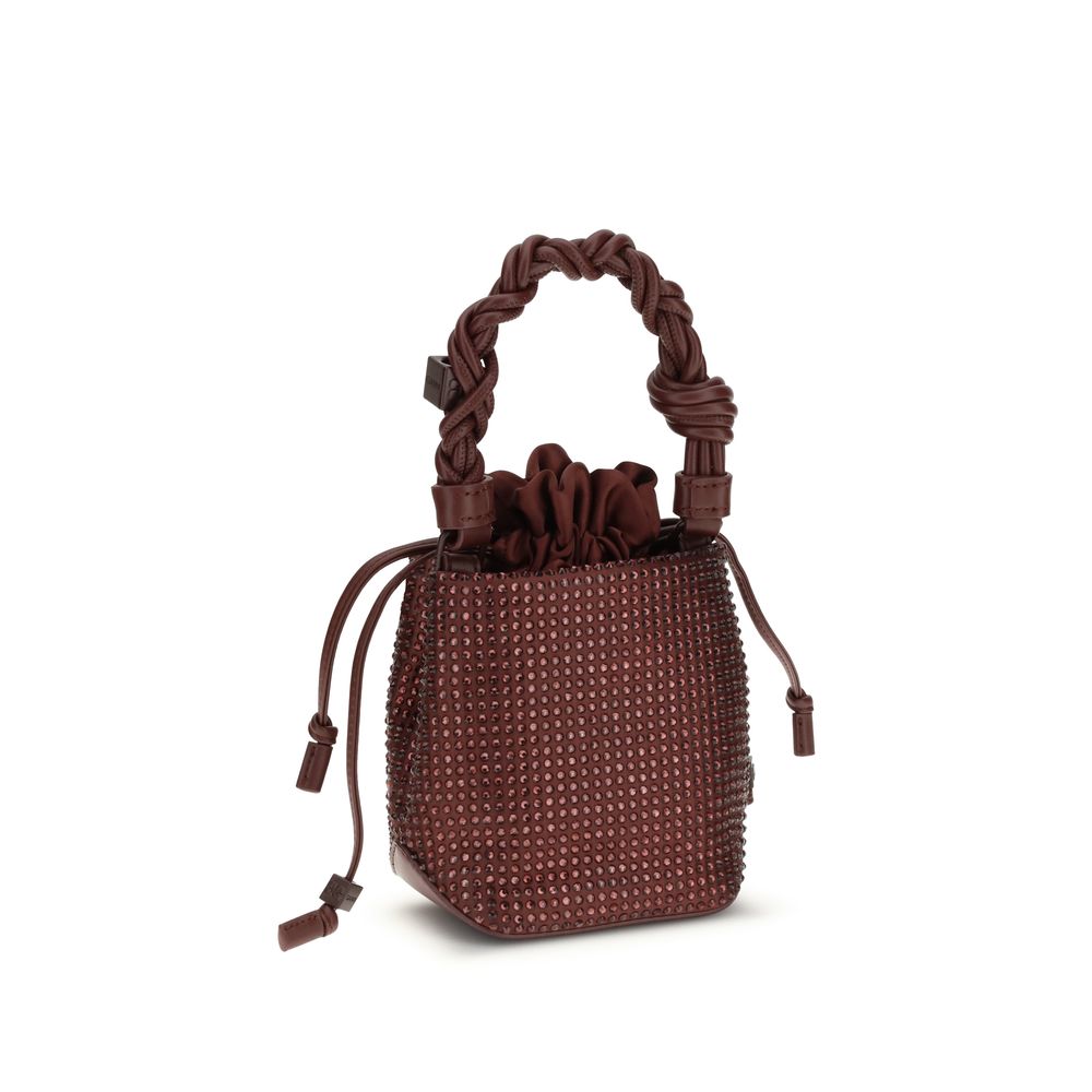 Ganni Bordeaux Recycled Polyester Handbag - ClickThatClicks 
