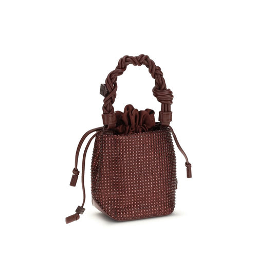 Ganni Bordeaux Recycled Polyester Handbag - ClickThatClicks 