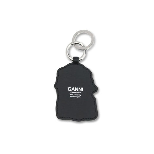 Ganni White Recycled Leather Keychain - ClickThatClicks 