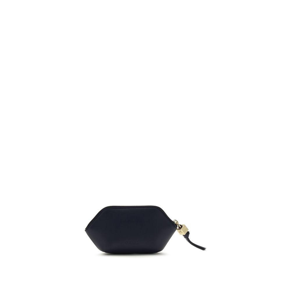 Ganni Black Recycled Leather Wallet - ClickThatClicks 