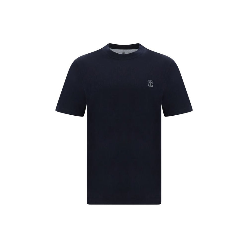 Brunello Cucinelli Blue Cotton T-Shirt