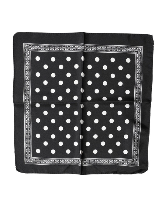 Dolce & Gabbana Black Polka Dot Square Handkerchief Scarf - ClickThatClicks 