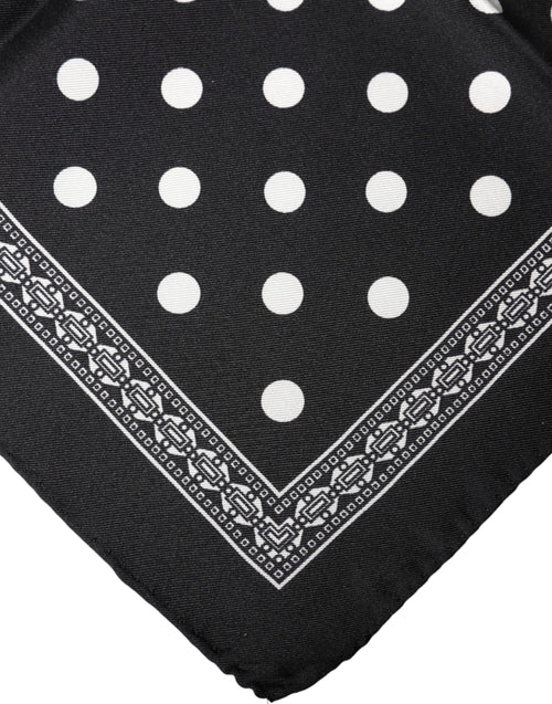 Dolce & Gabbana Black Polka Dot Square Handkerchief Scarf - ClickThatClicks 