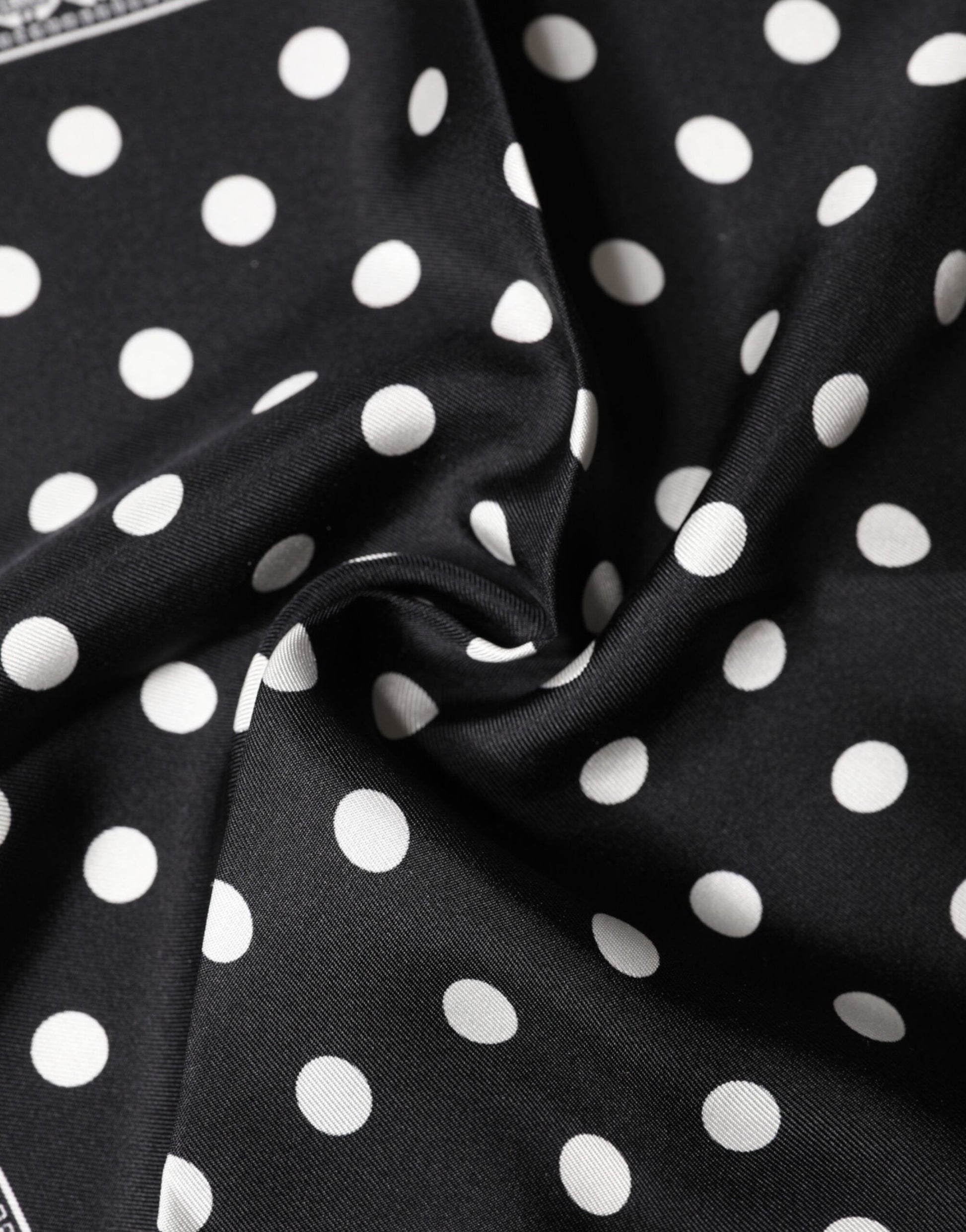 Dolce & Gabbana Black Polka Dot Square Handkerchief Scarf - ClickThatClicks 