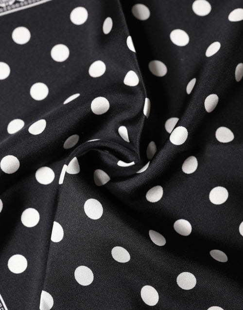 Dolce & Gabbana Black Polka Dot Square Handkerchief Scarf - ClickThatClicks 