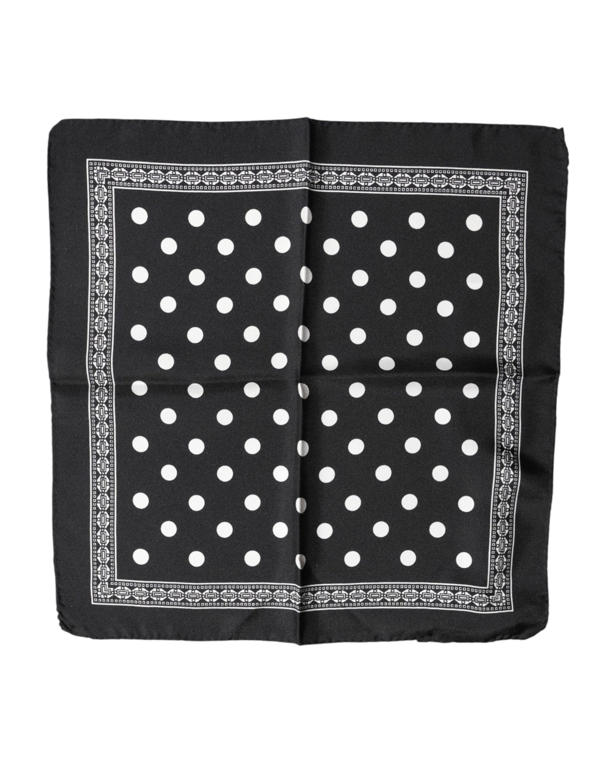 Dolce & Gabbana Black Polka Dot Square Handkerchief Scarf - ClickThatClicks 