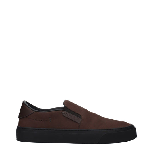 Moncler Brown Leather Slip-On Loafers - ClickThatClicks 