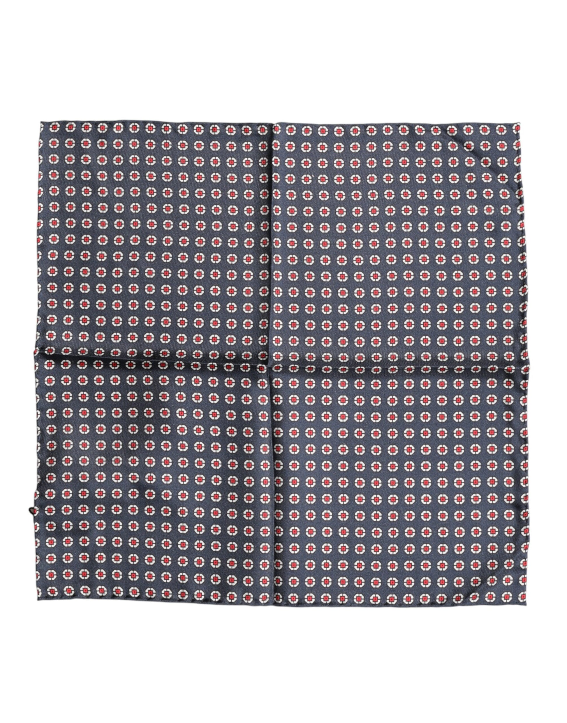 Dolce & Gabbana Blue Patterned Silk Square Handkerchief Scarf - ClickThatClicks 