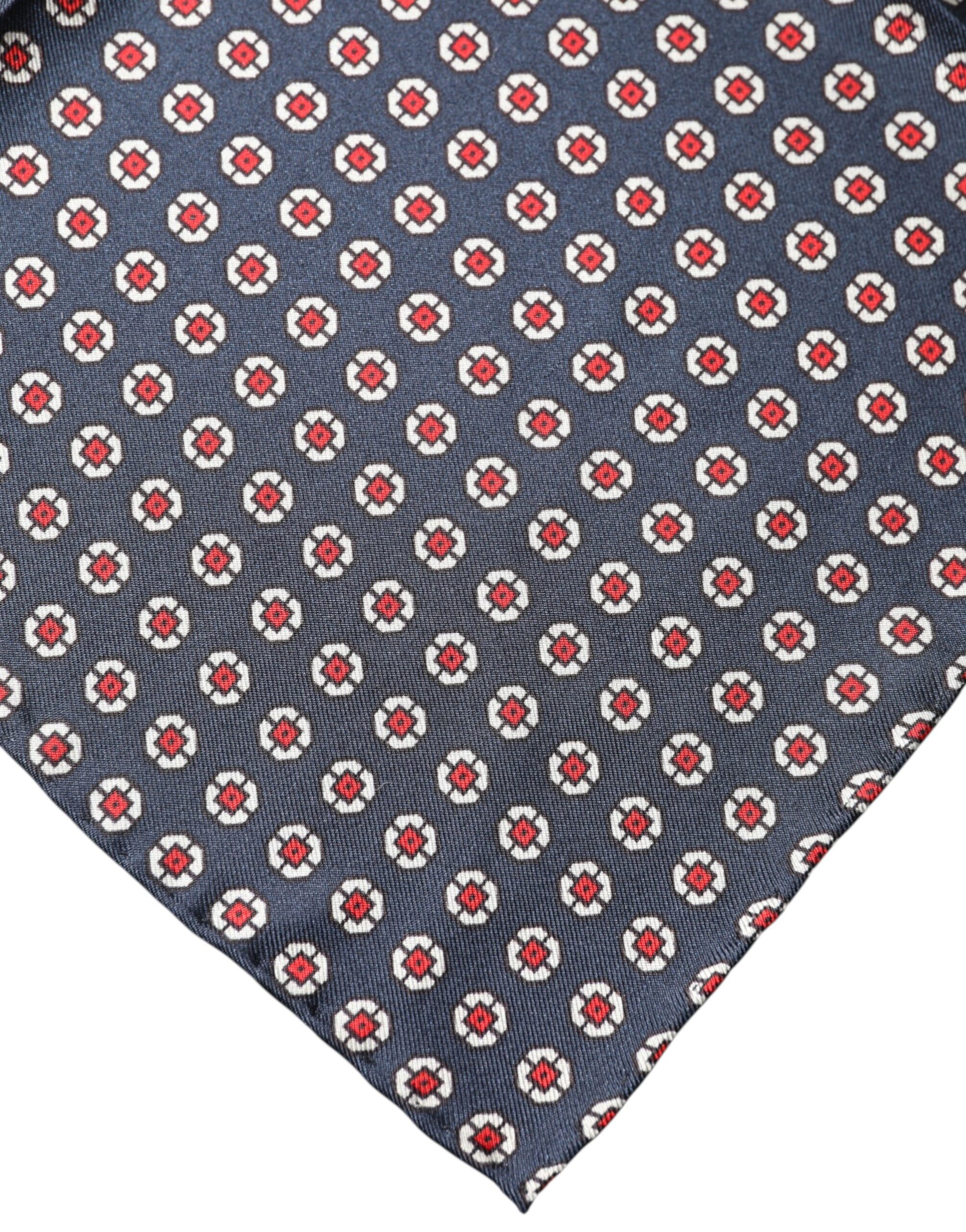 Dolce & Gabbana Blue Patterned Silk Square Handkerchief Scarf - ClickThatClicks 