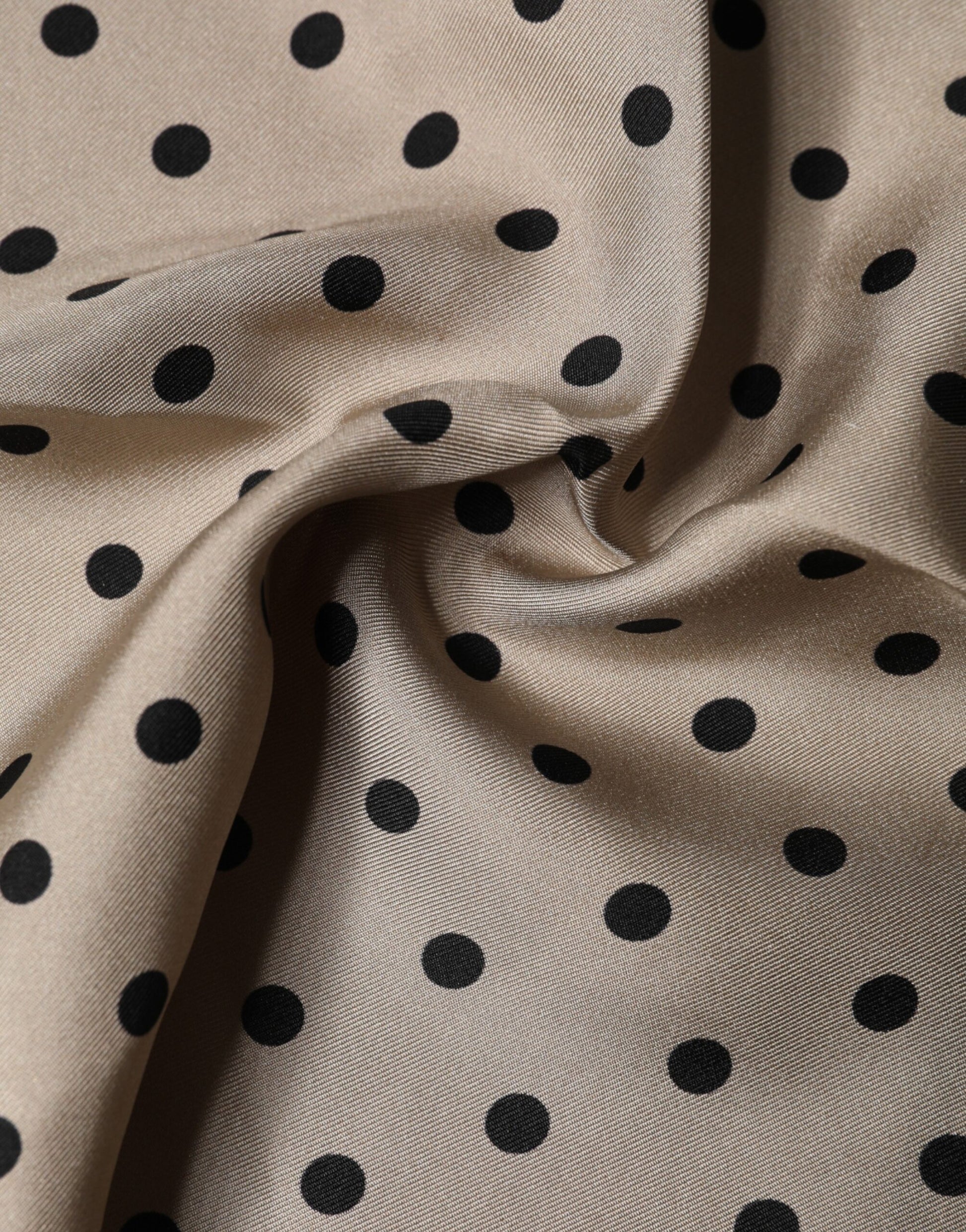 Dolce & Gabbana Brown Polka Dot Square Handkerchief Scarf - ClickThatClicks 