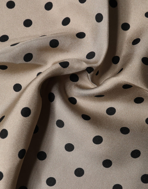 Dolce & Gabbana Brown Polka Dot Square Handkerchief Scarf - ClickThatClicks 