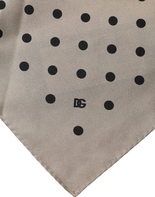 Dolce & Gabbana Brown Polka Dot Square Handkerchief Scarf - ClickThatClicks 