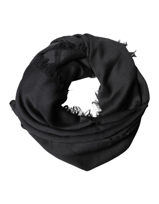 Dolce & Gabbana Black Lace Stole Neck Wrap Shawl Scarf - ClickThatClicks 