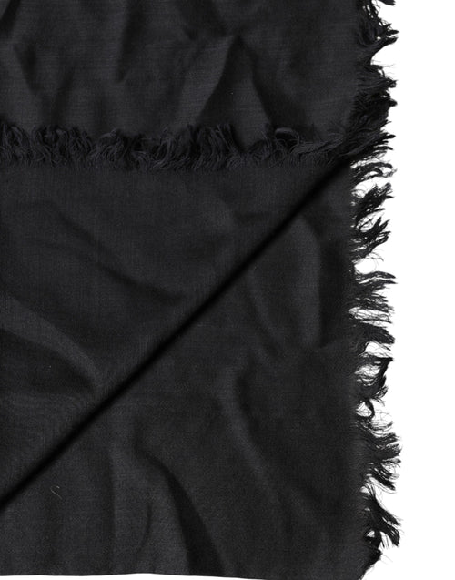 Dolce & Gabbana Black Lace Stole Neck Wrap Shawl Scarf - ClickThatClicks 