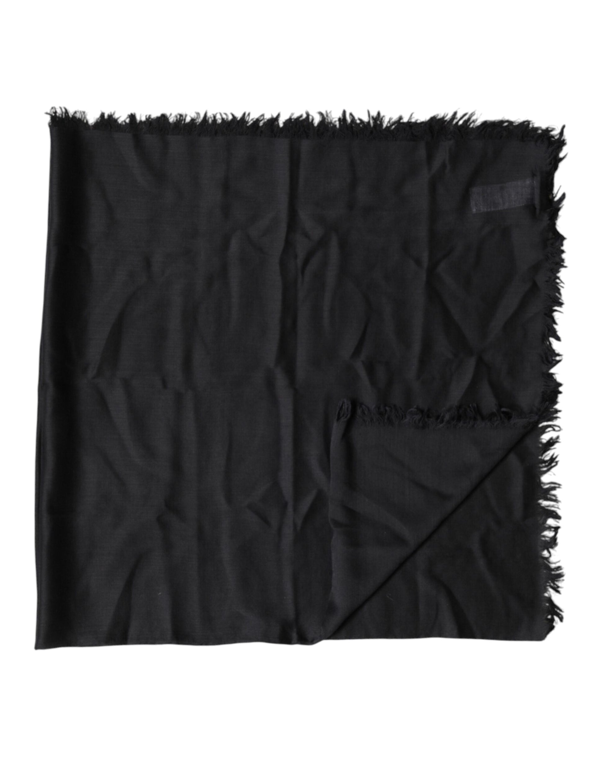 Dolce & Gabbana Black Lace Stole Neck Wrap Shawl Scarf - ClickThatClicks 