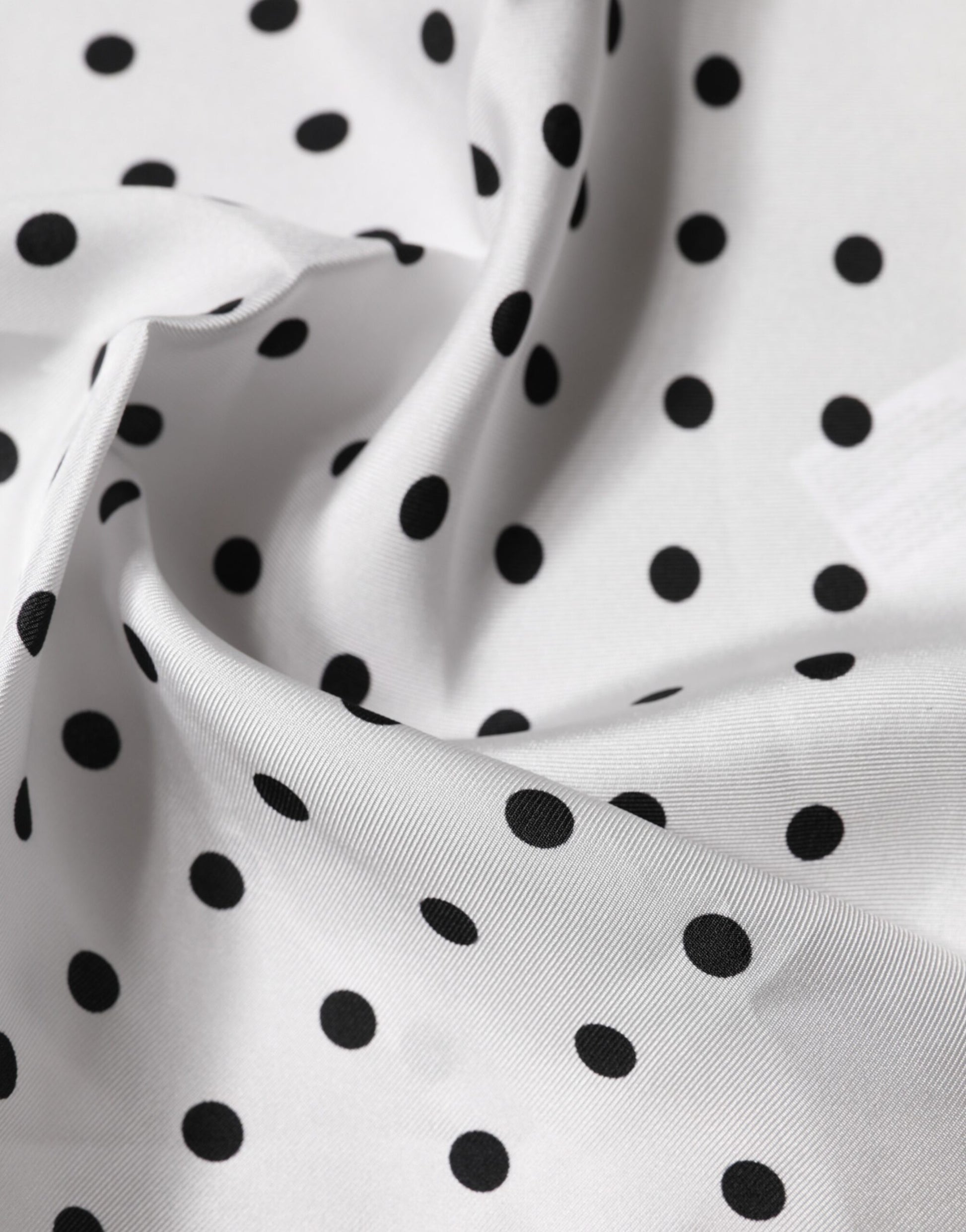 Dolce & Gabbana White Polka Dot Square Handkerchief Scarf - ClickThatClicks 