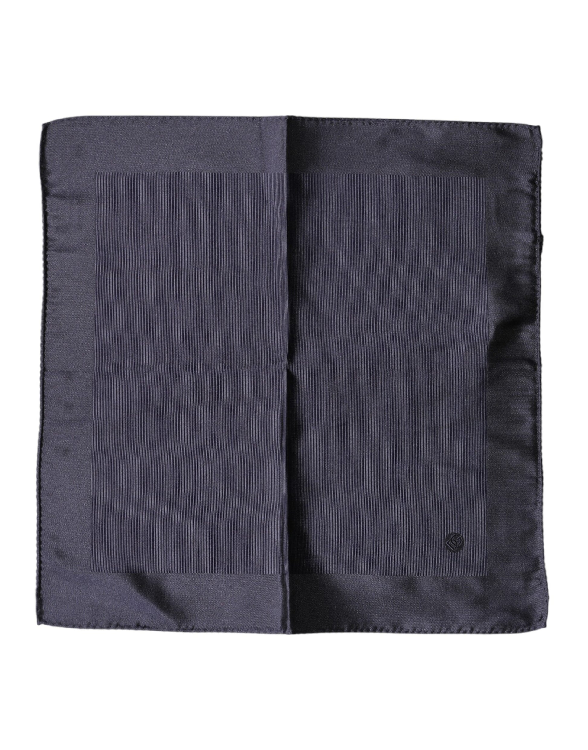Dolce & Gabbana Blue Logo Silk Men Square Handkerchief Scarf - ClickThatClicks 