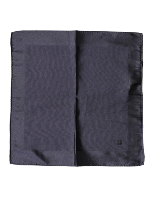 Dolce & Gabbana Blue Logo Silk Men Square Handkerchief Scarf - ClickThatClicks 