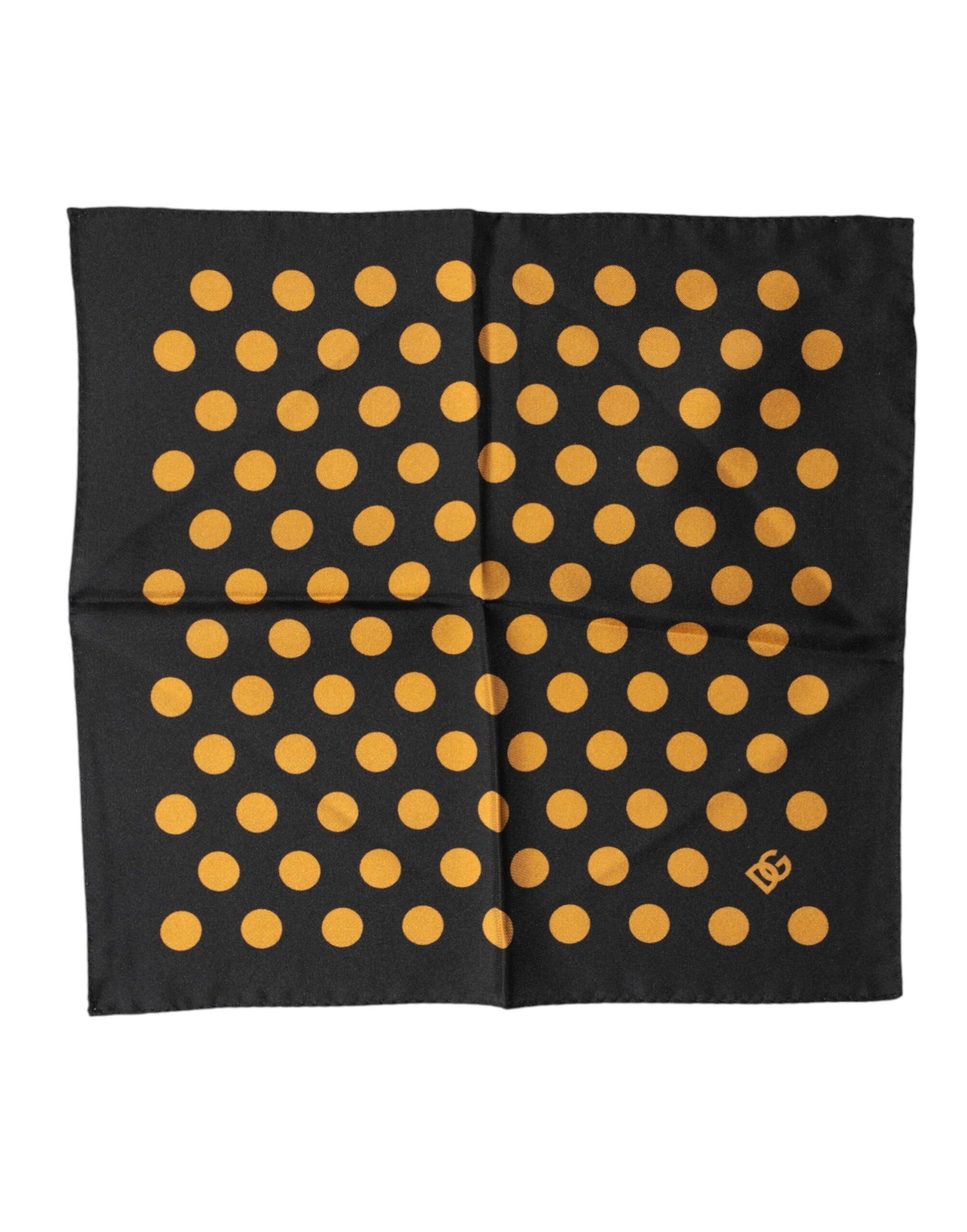 Dolce & Gabbana Black Polka Dot Square Handkerchief Scarf - ClickThatClicks 