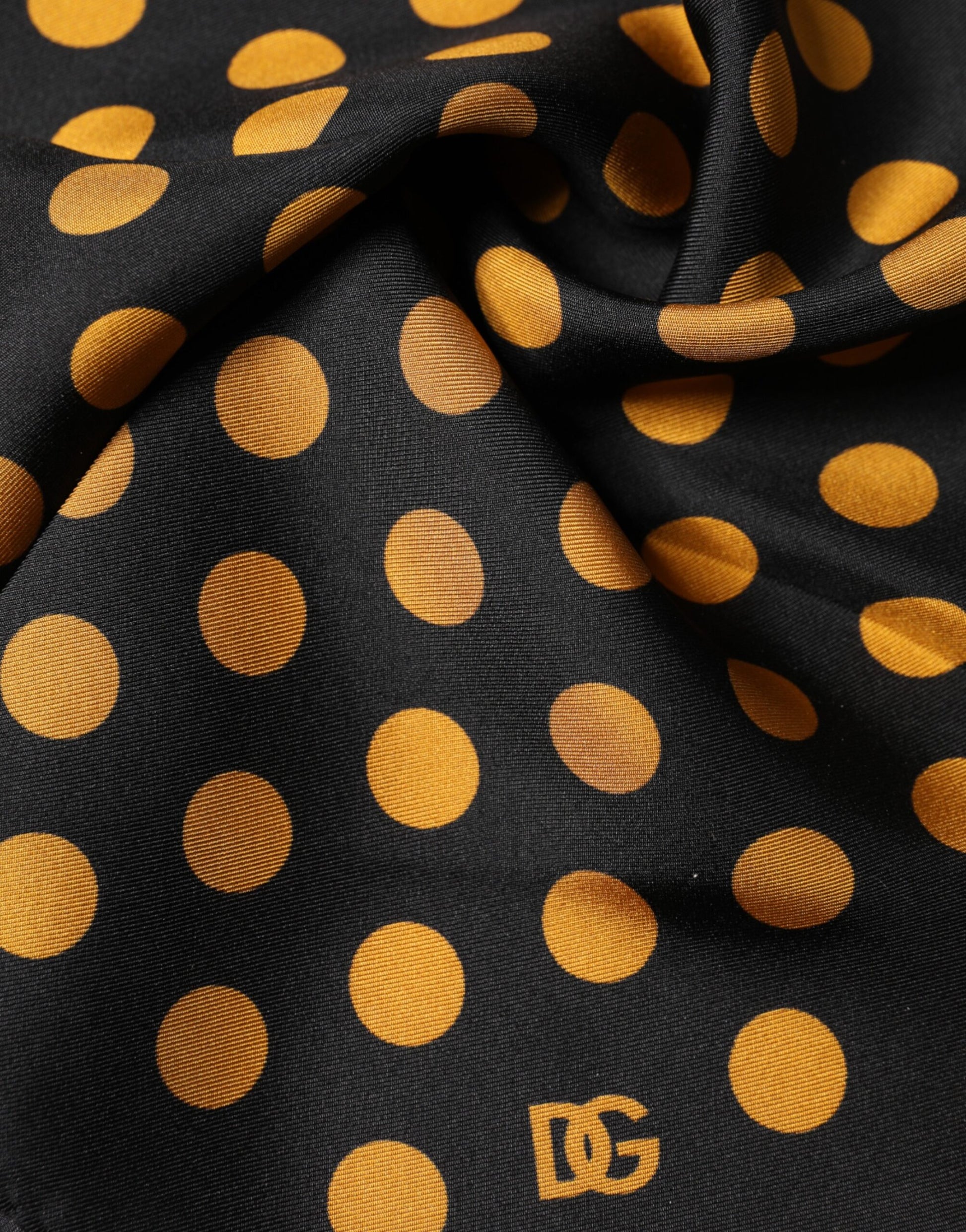 Dolce & Gabbana Black Polka Dot Square Handkerchief Scarf - ClickThatClicks 