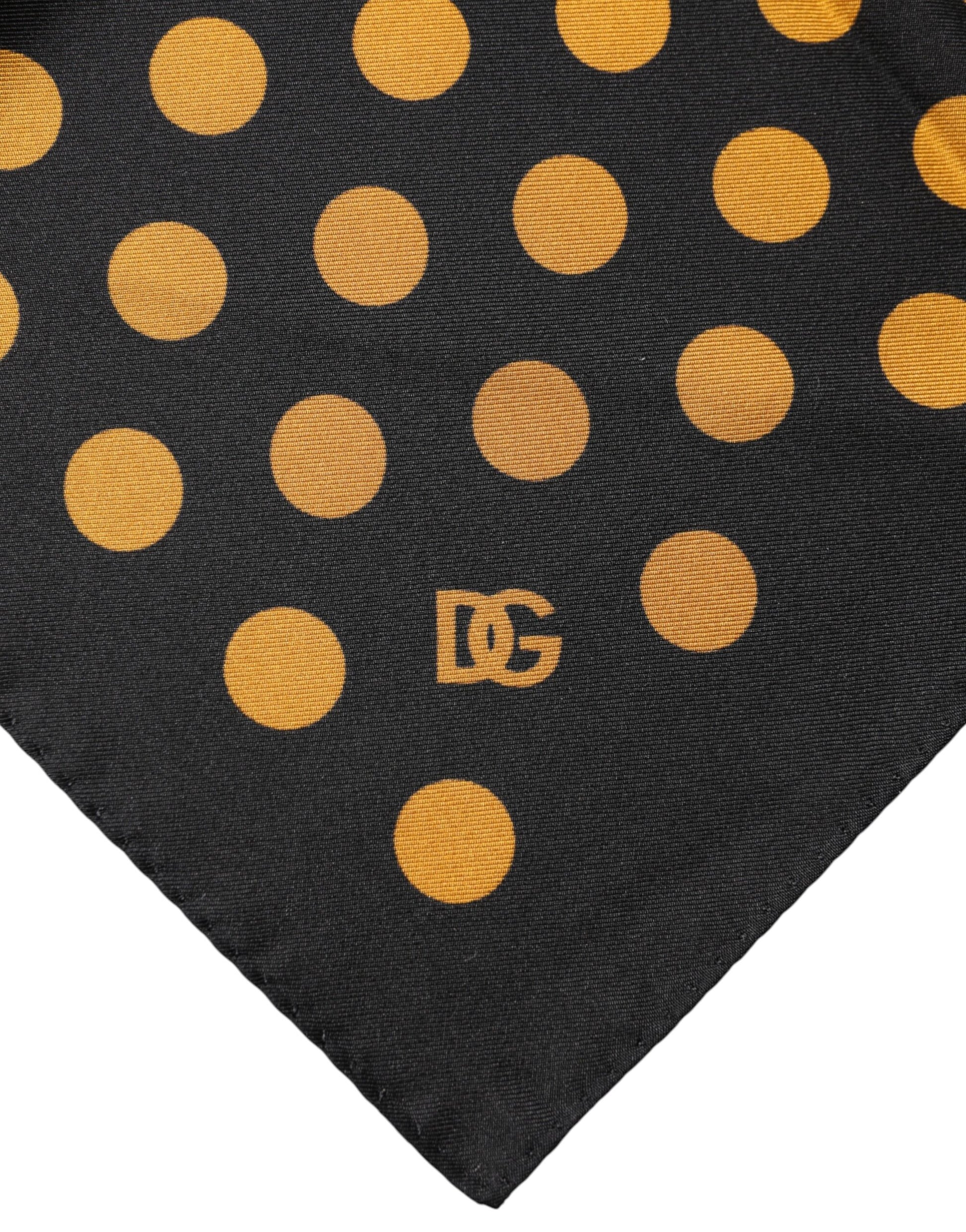 Dolce & Gabbana Black Polka Dot Square Handkerchief Scarf - ClickThatClicks 