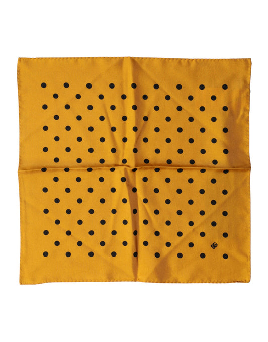 Dolce & Gabbana Orange Polka Dot Square Handkerchief Scarf - ClickThatClicks 