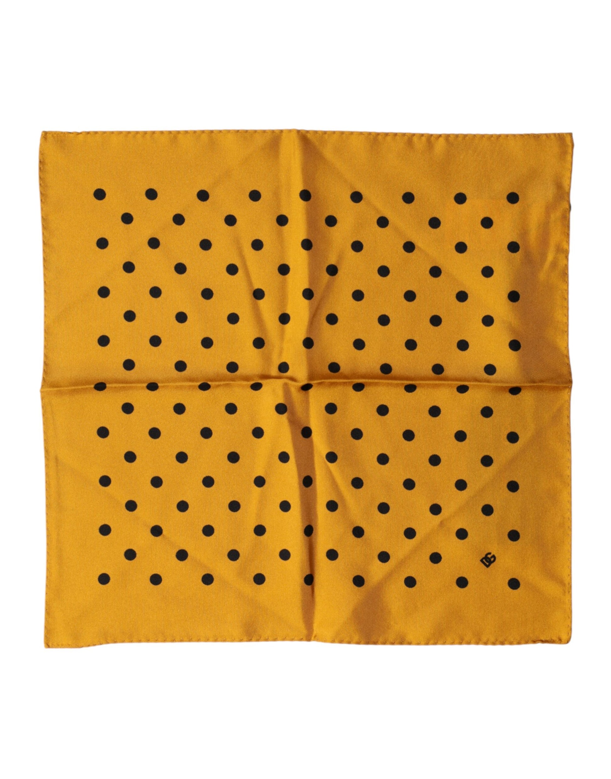 Dolce & Gabbana Orange Polka Dot Square Handkerchief Scarf - ClickThatClicks 